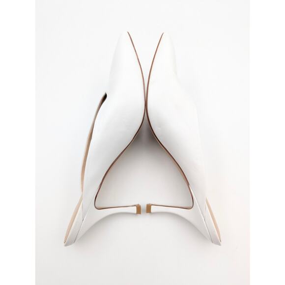 Stuart Weitzman Lula Pointed Toe Heel Pump Women's White Size US10B EU40.5 - Picture 10 of 13